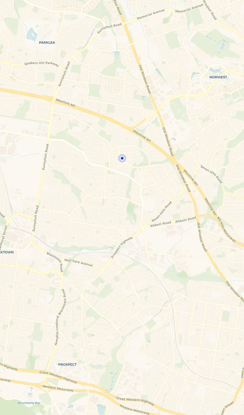 Map of the Kings Langley service area and the surrounding suburbs we cover.